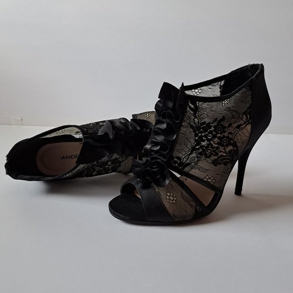 Andrea Stunning Glamour Lace Stiletto Booties - Picture 1 of 5